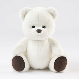 Медведь Lina TeddyTales длинношерстный, M, белый, 30 см