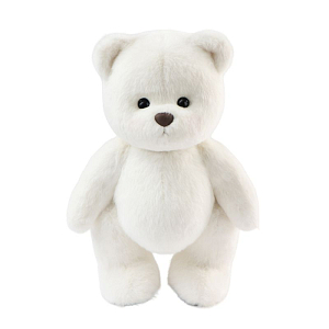 Медведь Lina TeddyTales длинношерстный, M, белый, 30 см