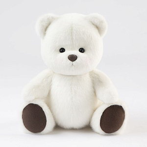 Медведь Lina TeddyTales длинношерстный, M, белый, 30 см