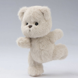 Медведь Lina TeddyTales длинношерстный, M, молочный, 20 см