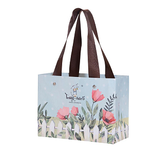 Медведь Lina TeddyTales, XS ,в костюмчике Олень, белый, брелок, 15 см