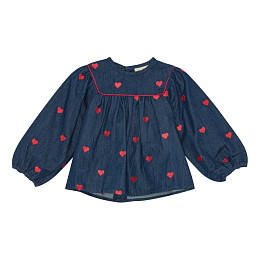 Блуза Flöss "Amee Mid Blue Heart", астрономия сердец