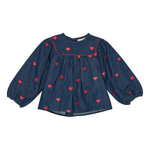 Блуза Flöss "Amee Mid Blue Heart", астрономия сердец