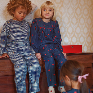 Блуза Flöss "Amee Mid Blue Heart", астрономия сердец