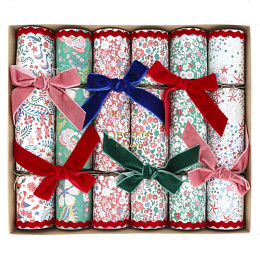 Хлопушки английские Мери Мери (Meri Meri) "Жемчужные банты", без хлопка, 6 шт