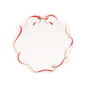 Тарелки Meri Meri, с бантом из ленты, маленькие, 8 шт