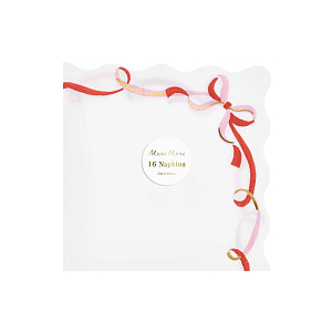 Салфетки Meri Meri, с бантом из ленты, большие, 16 шт