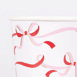 Стаканы Meri Meri, с бантом из ленты, 8 шт