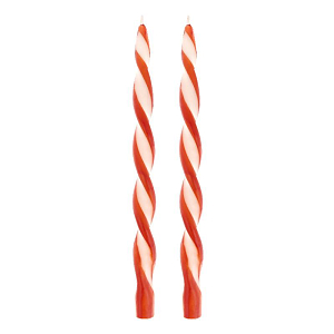 Свечи настольные спирали Meri Meri, в красную полоску, 2 шт