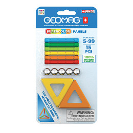 Конструктор магнитный Geomag "Многоцвет", пластины, блистер, 15 элементов