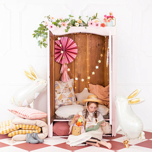 Украшения-вертушки Party Deco "Розовые цветы", 3 шт