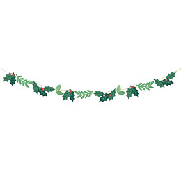 Гирлянда Party Deco "Рождественский Остролист", 1.5 м