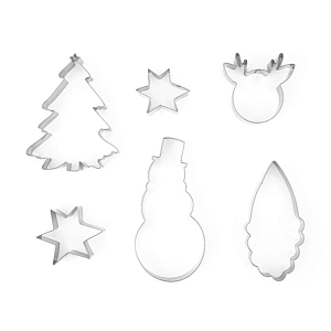 Формочки для печенья Party Deco "Рождество", 6 шт