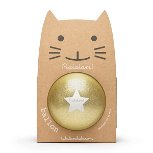 Мяч Ratatam "Golden Glitter", золото c блестками, 15 см