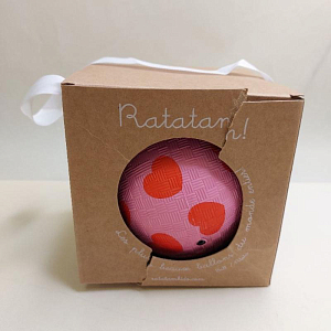 Мяч Рататам (Ratatam) "Сердце", розовые сердца, 12 см (уцененный)