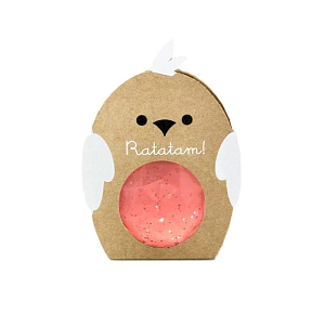 Мяч-попрыгунчик Ratatam "Bird", розовый с блестками, 4 см