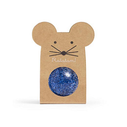 Мяч-попрыгунчик Ratatam "Mouse", голубой с блестками, 4 см
