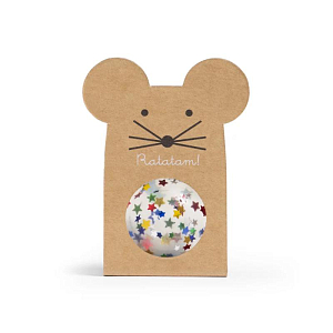 Мяч-попрыгунчик Ratatam "Mouse", разноцветные звезды, 4 см