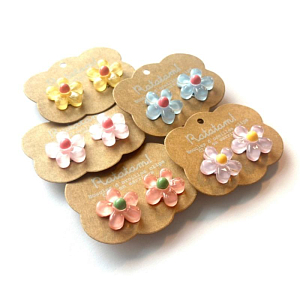 Клипсы в виде цветов Ratatam "Flowers", розовые