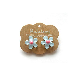 Клипсы в виде цветов Ratatam "Flowers", голубые