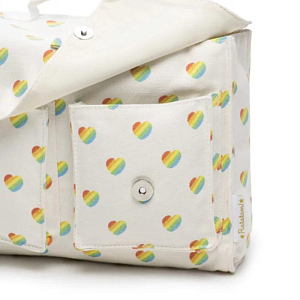 Портфель школьный текстильный Ratatam "Hearts", цветные сердца