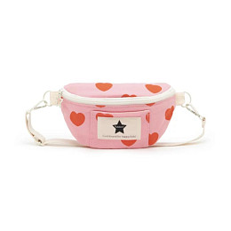 Сумка поясная текстильная Ratatam "Baby Hearts", розовые сердца