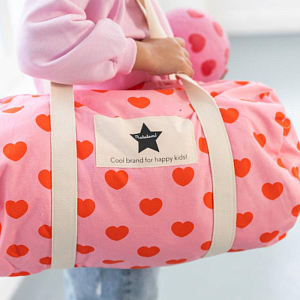 Сумка спортивная текстильная Ratatam "Hearts", розовые сердца