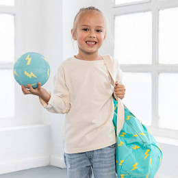 Сумка спортивная текстильная Ratatam "Flash", молнии на бирюзовом