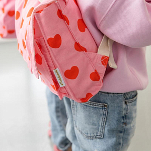 Рюкзак школьный текстильный Ratatam "Hearts", розовые сердца