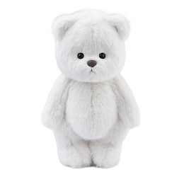 Медведь Lina TeddyTales, с длинной шерстью, M, белый, 30 см
