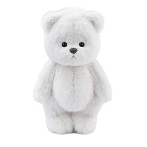 Медведь Lina TeddyTales, с длинной шерстью, M, белый, 30 см