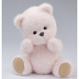 Медведь Lina TeddyTales, с длинной шерстью, M, молочно-розовый, 30 см