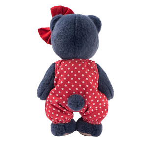 Медведь Lina TeddyTales "Моли", M, в костюме черничного цвета, 30 см