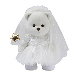 Медведь Lina TeddyTales "Невеста Астронавта", M, в платье, белый 30 см