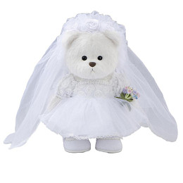 Медведь Lina TeddyTales, M, в платье невесты, 30 см