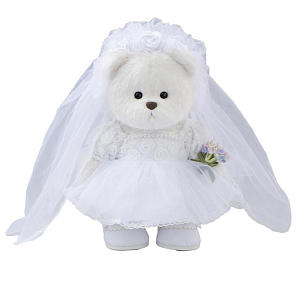 Медведь Lina TeddyTales, M, в платье невесты, 30 см