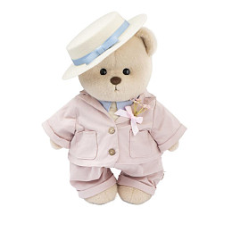 Медведь Lina TeddyTales "Сладкая парочка", M, в костюме, молочный, 30 см