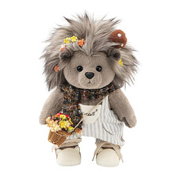 Еж TeddyTales "Мидора", с костюмом, M, серый, 30 см