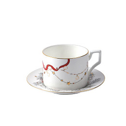 Набор Valerie Concept "Новогодняя лента", чашка и блюдце