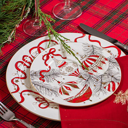 Тарелка Valerie Concept "Новогодние игрушки"