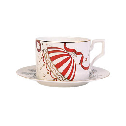 Набор Valerie Concept "Новогодние игрушки", чашка и блюдце