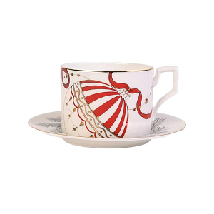 Набор Valerie Concept "Новогодние игрушки", чашка и блюдце