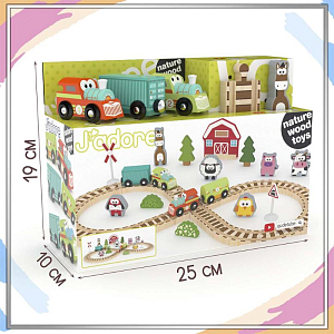 Игровой набор Hape J’adore "Ферма с железной дорогой", серия "Треки"