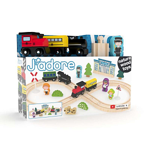 Игровой набор Hape J’adore "Полиция Метрополиса с железной дорогой", серия "Треки"