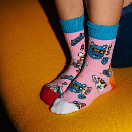 Набор носков Hello Hossy "Cats", 3 пары, мир котов