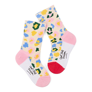 Набор носков Hello Hossy "Leopard", 4 пары, леопардовый микс