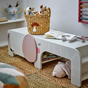 Мягкая игрушка двусторонняя Bloomingville MINI "Медведь Berta", коричневый с кремовым