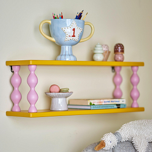 Полка подвесная Bloomingville MINI "Bibiola", желтая