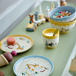 Миска керамическая Bloomingville MINI "Celebrate", микс с желтым, 500 мл