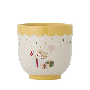 Кружка керамическая Bloomingville MINI "Celebrate", микс с желтым, 150 мл
